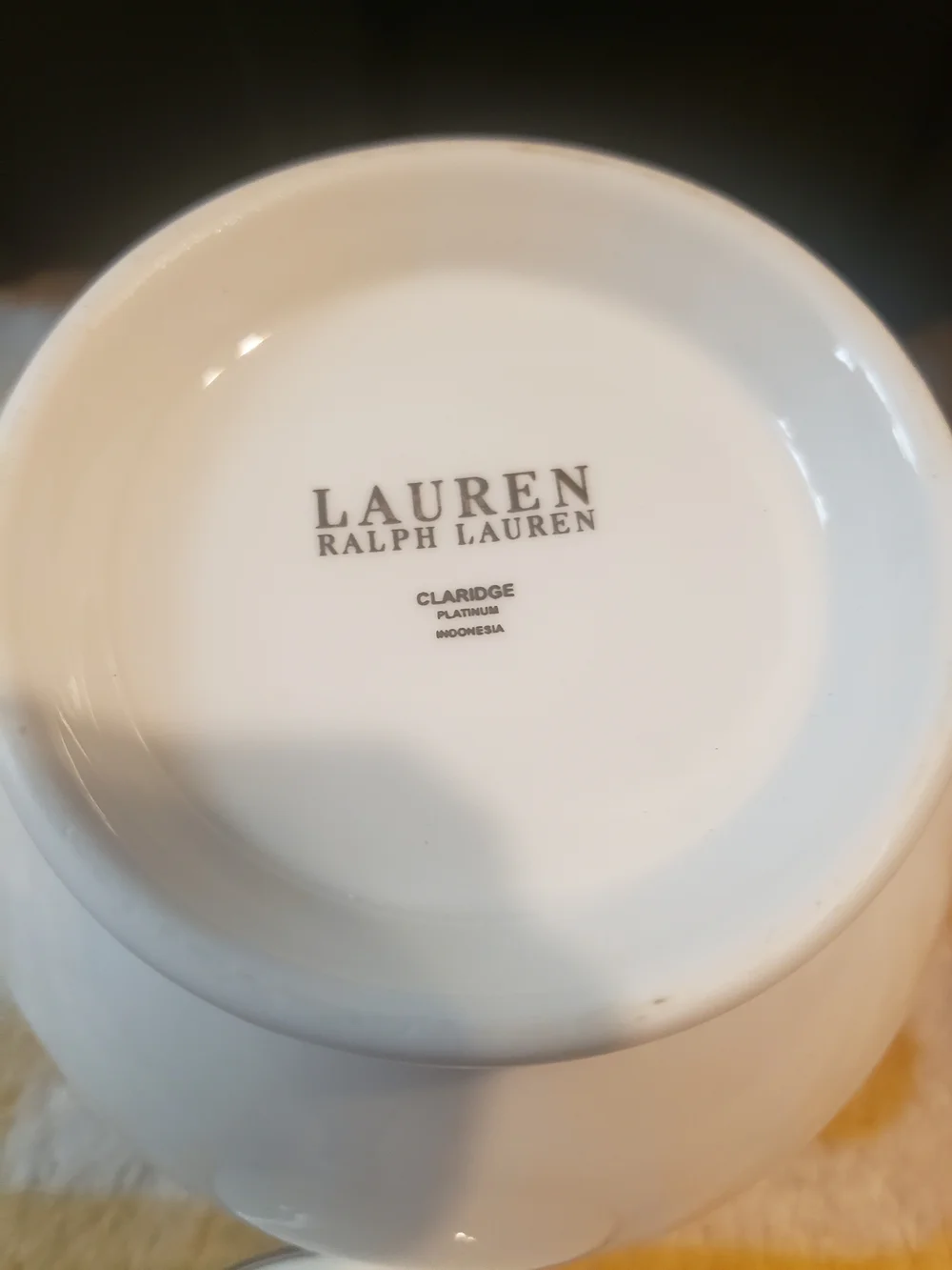 Claridge Platinum Sugar Bowl & Lid by Ralph Lauren China